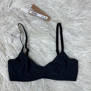 Skims Fits Everybody Unlined Demi Bra Onyx Size 32C
